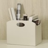 EZDeco Magazine Holder Foldable Magazine Rack Floor PU Leather File