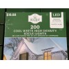 Holiday Time 200-Count Cool White LED High-Density Icicle Lights white