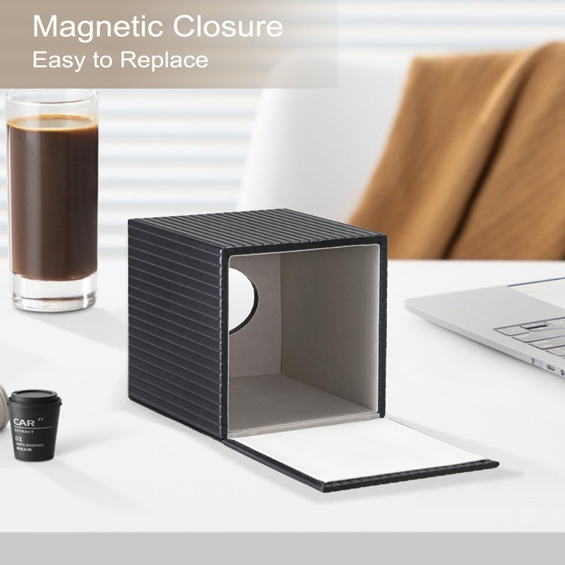 Sumnacon PU Leather Tissue Box Cover Modern Square Tissue Box