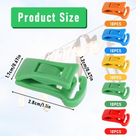 JJUNW Sock Clips, Pack of 50 Non-Slip Sock Clips with Hooks, Sock Holder, Washing Machine with Hooks, Socks Sorting Aid, Multi-Purpose Sock Holder, Colourful Sock Clips for Washing Machine and Dryer