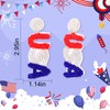 Artlunar USA Patriotic Earrings for Women Red White Blue Cute