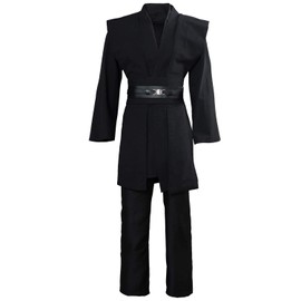 GOLDSTITCH Men Tunic Robe Knight Fancy Cool Cosplay Costume black XXL