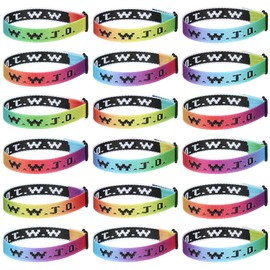 Aospkle 18PCS WWJD Christian Bracelet Pack for Women Men, Jesus Gifts Wristbands, WWJD Bracelets - What Would Jesus Do Bracelet, 18 Colorful