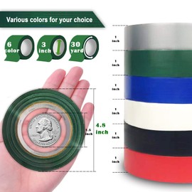 EDSRDRUS Green Duct Tape Colored Duct Tape 6 Premium Assorted Color Packs - 1in 2in by 30 Yards Duct Tape Colors Tear by Hand Great for Arts & Crafts and DIY Projects (Green, 1in*30Y)