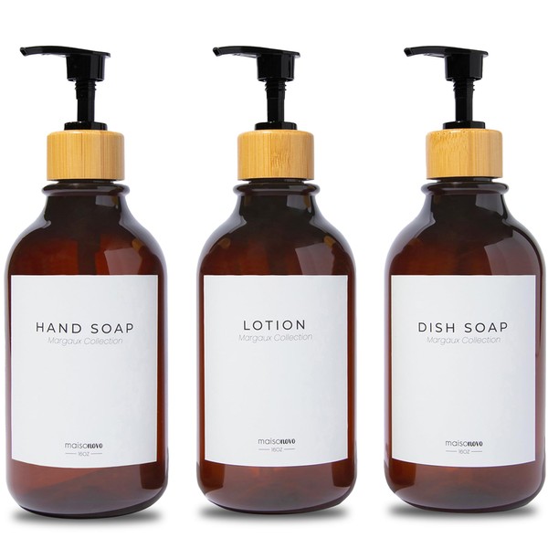 MaisoNovo Refillable Shampoo and Conditioner Bottles | 16.9 fl oz