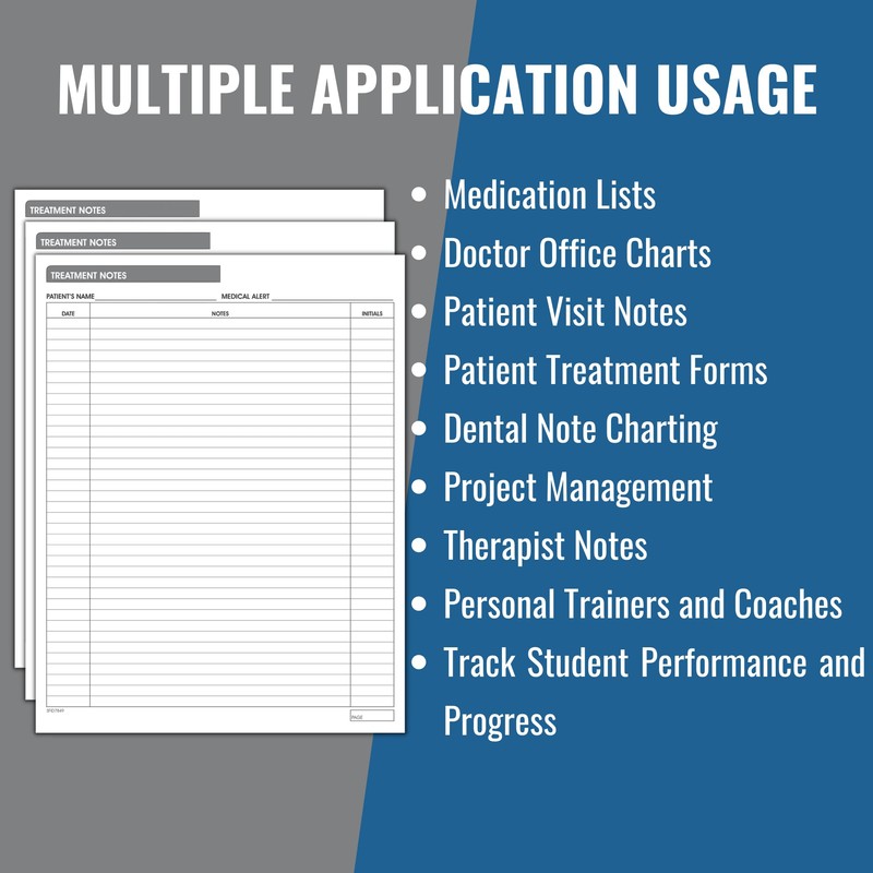 Doctor Stuff Medical & Dental Patient Progress Notes - Double-Sided,