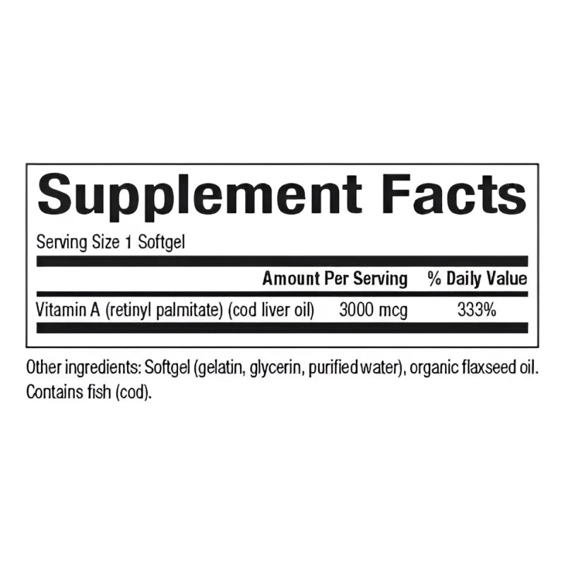 Vitamina A 10000ui Retinol 180 Cápsulas Importado