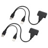 2Pcs Convert Cable USB 2.0 SATA 7 15Pin Adapter for