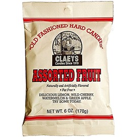Claey's Assorted Fruit Old Fashioned Hard Candies 6 oz. (Pack of 2)