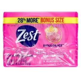 Zest Pack of 6 Zest Indulgence Deodorant Bar Soap Bars Lush Orchid & Almond