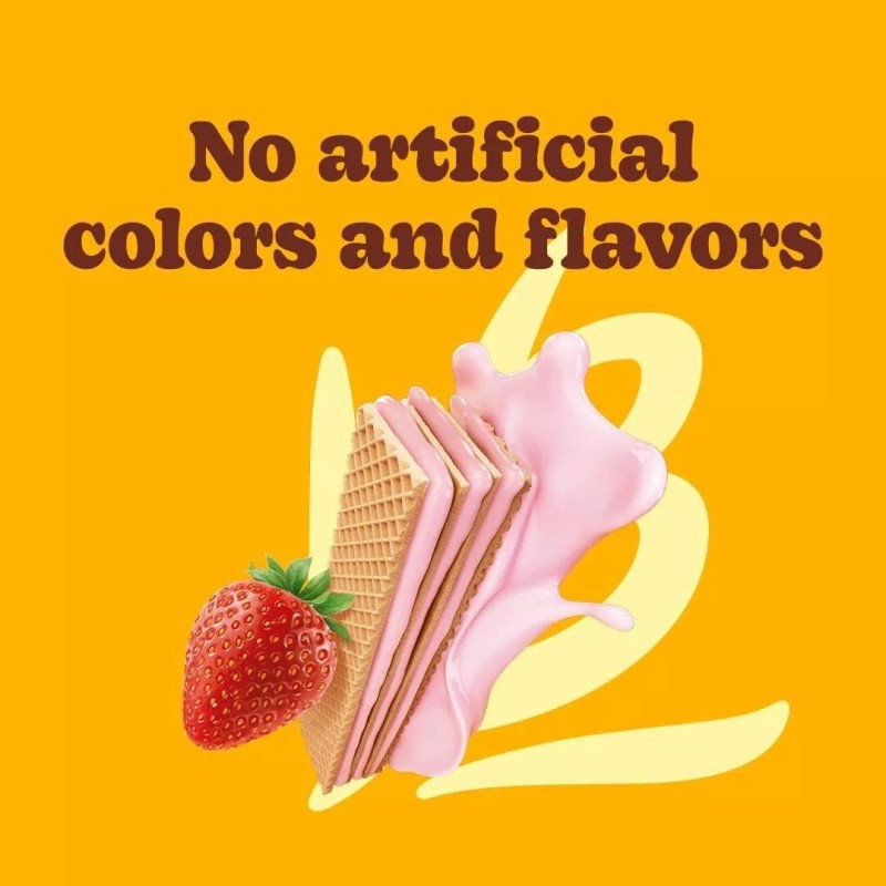 "Bauducco" Bauducco Strawberry Wafer Cookies 9.0 oz - Indulgent 3-Layer