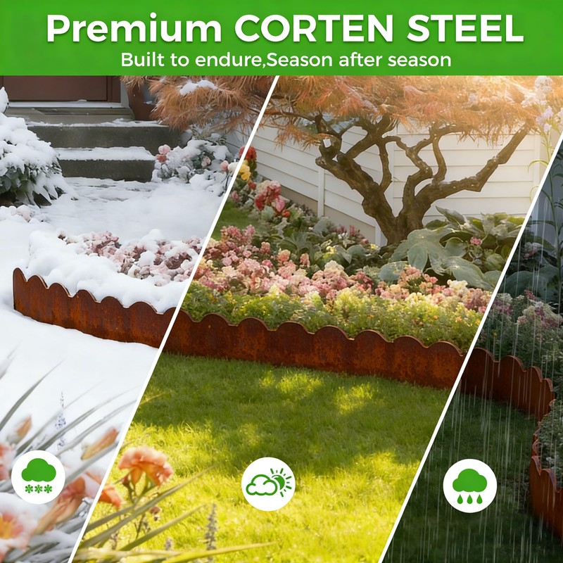 Solaroxy 6 Pack Metal Landscape Edging 40" L x 7"