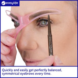 Easylife Eye Brow Stencil Kit. Set of 2 Eyebrow Shaper Tools. Easy To Use Handheld Eye Brow Shaper Kit. Durable & Reusable Eyebrow Stencil Kit - Fully Guaranteed