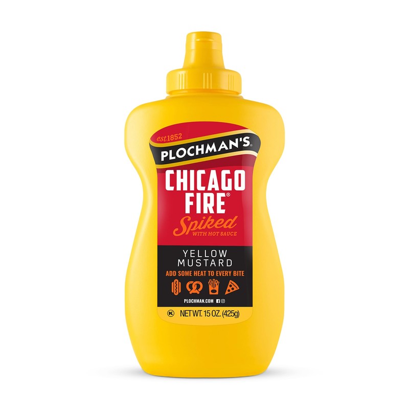 Plochman, Chicago Fire Mustard, 15 oz, Spices up Hot Dogs