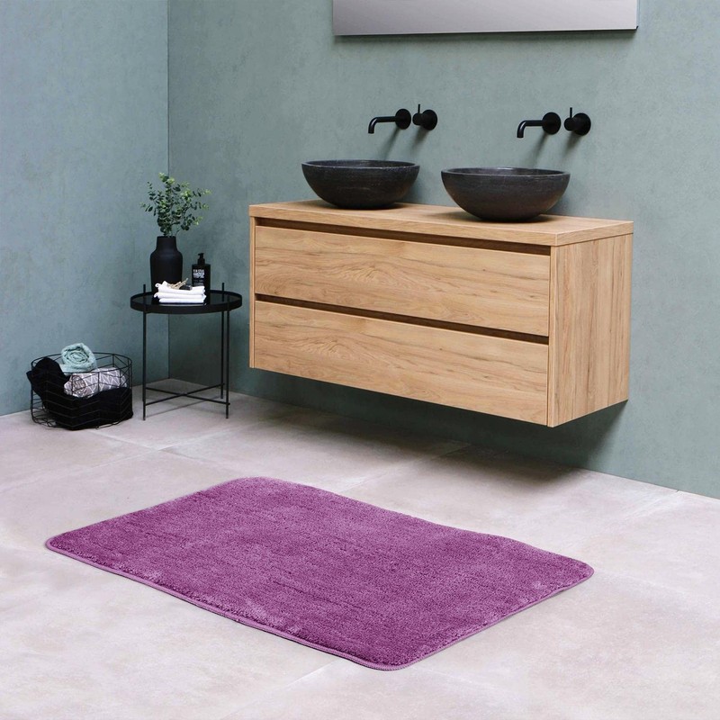 Vinsani Bath Mat Non Slip Bathroom Mat Thickened Fluffy Microfiber