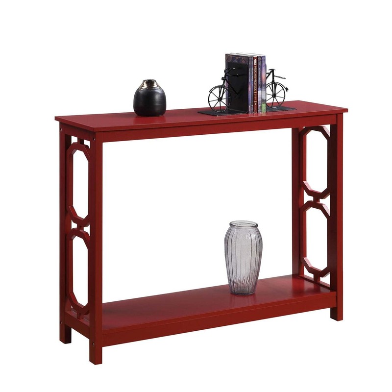Convenience Concepts Omega Console Table, Cranberry Red