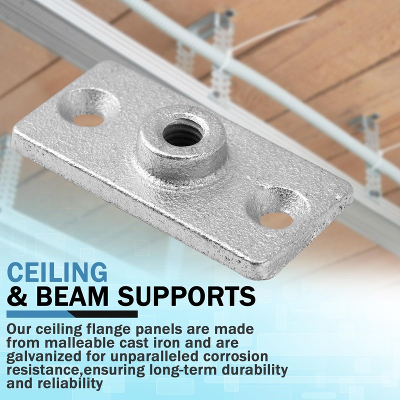 Gisafai 48 Pcs Ceiling Flange Hangers for 3/8 in Ceiling