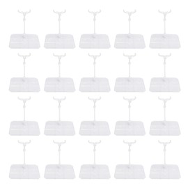Buosha 20 Soporte Acrílico para Figuras de Acción, Transparente, Rectangular, Pulido, 420g, para Muñecas de 6 Pulgadas