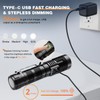 Rechargeable Tactical Flashlights High Lumens - 1500 Meters Long Beam