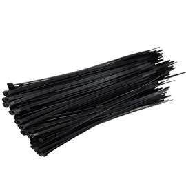 KGS Cable Ties | 100 Pieces per Pack | 100-400mm, Assorted Colours (Black, 200mm x 3.6mm (8 Inch))