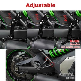 Xitomer Adjustable Highway Peg Mounts 7/8-1 1/8” Foot pegs Compatible with Pan America 1250 LiveWire, FXDRS FXBRS, FLHR/Road King, Road Glide Motorcycle Crash Bars Footrest Kit (130mm)