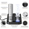 CIRCLE JOY Electric Salt and Pepper Grinder Set Stainless Steel