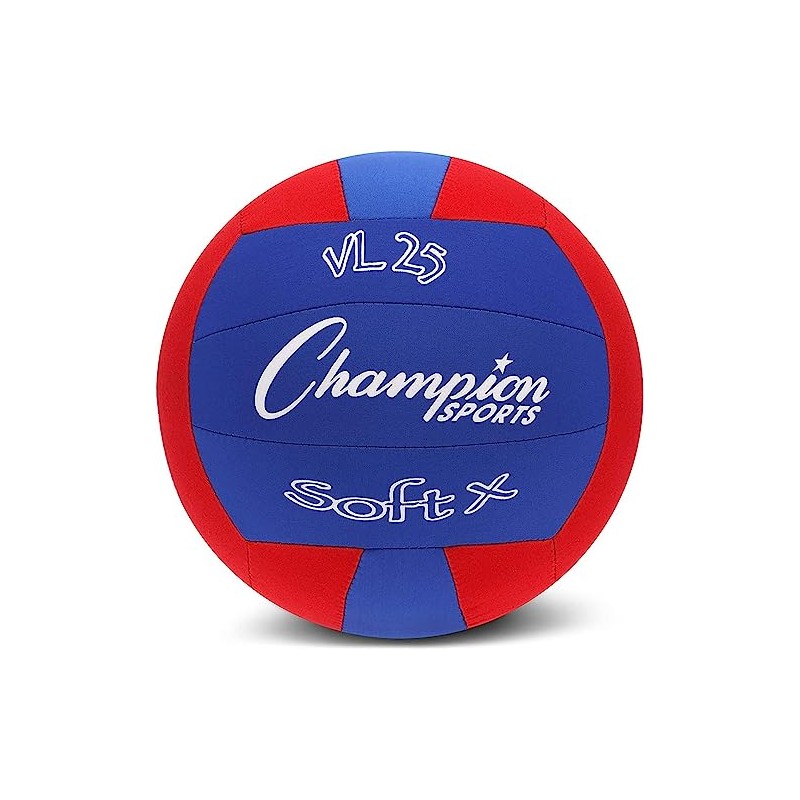 Champion Sports Fabric Volleyball with No-Sting Cover, Indoor - Soft