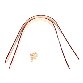 Leather Bag Handles Minimalist Durable Comfortable Replacement Leather Purse Bag Strap for Bag Making Supplies flesh Pink Split Leather, Light Gold Studs Set of 8