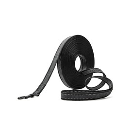 Toozey Recall Lead for Small and Medium Dogs with Non-Slip Rubbers and Reflective Strips, 5 m 10 m Soft and Strong Nylon Long Dog Lead and Exercise Lead for Training, 10 m x 2.0 cm