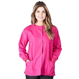 Natural Uniforms Warm Up Jacket-Hot Pink-X-Large