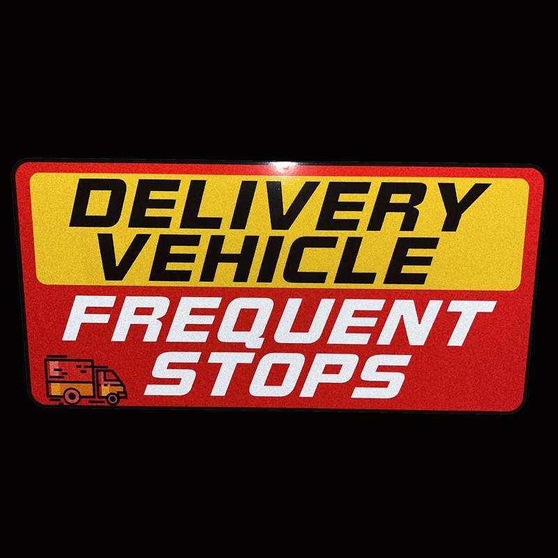 Delivery Driver Car Sticker 9 × 4.3 Inches Reflective Delivery
