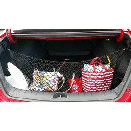 EACCESSORIES EA Rear Trunk Organizer Cargo Net for Honda Accord 2013-2017 – Envelope Style Cargo Net for Coupe - Premium Mesh Car Trunk Organizer Vehicle Carrier Storage – Compatible with Accord