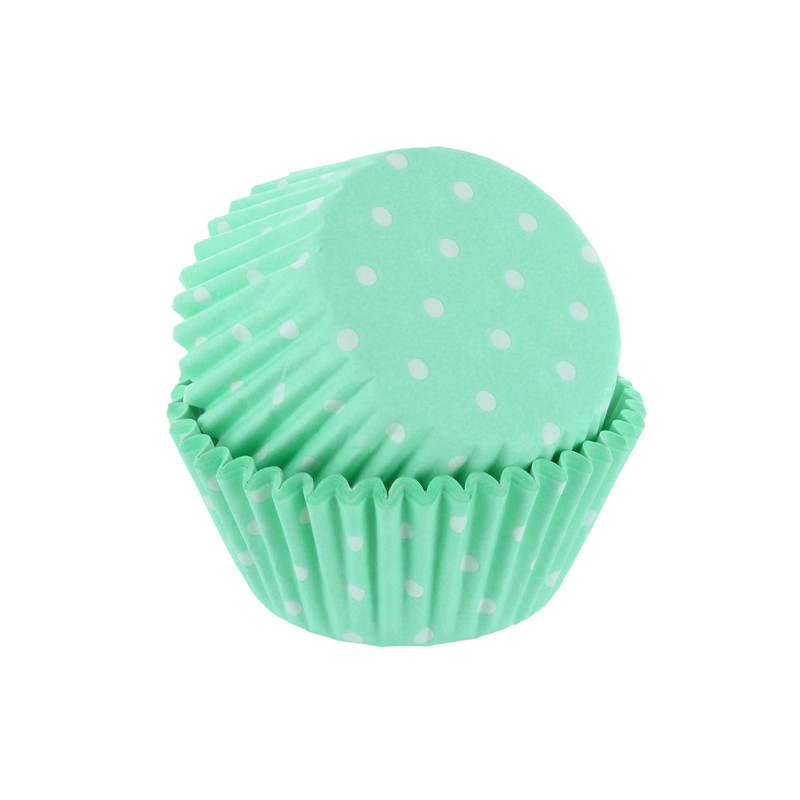 Culpitt Green Polka Dot Cupcake Cases | 250 Baking Cups