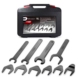 Powerbuilt Master Fan Clutch Wrench Set, Water Pump Cooling Specialty Tools, Clutches, Wrench, Pulley Holding Tool, 10 Piece - 647814