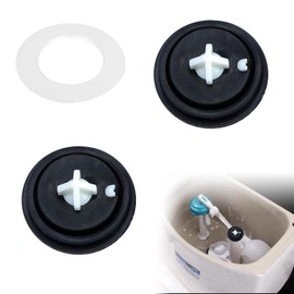 Pack of 2 flush valves, valve membrane discs, cistern inlet membrane, sealing membrane, float valve, with lifting bell seal, side inlet membrane seal, for most inlet valves
