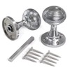 Bwintech 1 Set Beehive Mortice Door Knobs,Chrome Finishing Pull Door
