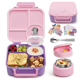 Bento Box for Kids,Leak-Proof Lunch Container with 9oz Insulated Food Jar