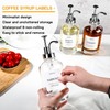 Coffee Bar Accessories,MHDCLY Coffee Syrup Dispenser - 4pack,16.9oz Syrup Dispenser
