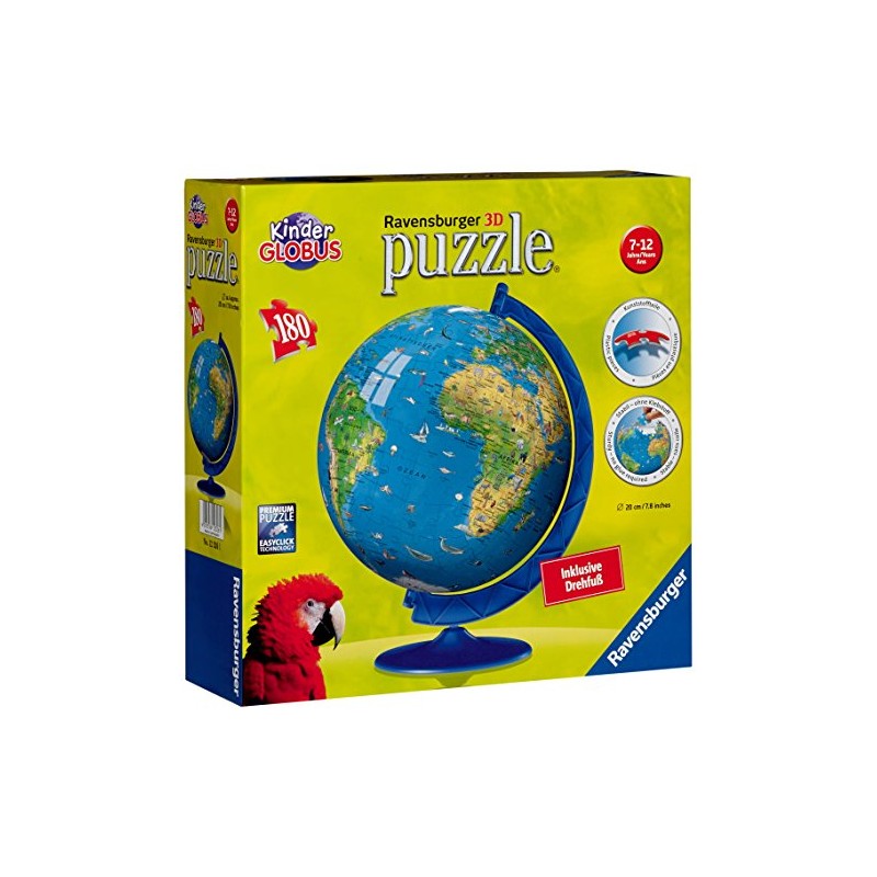 Terrestrial Globe - 180 Pieces Puzzleball - Ravensburger
