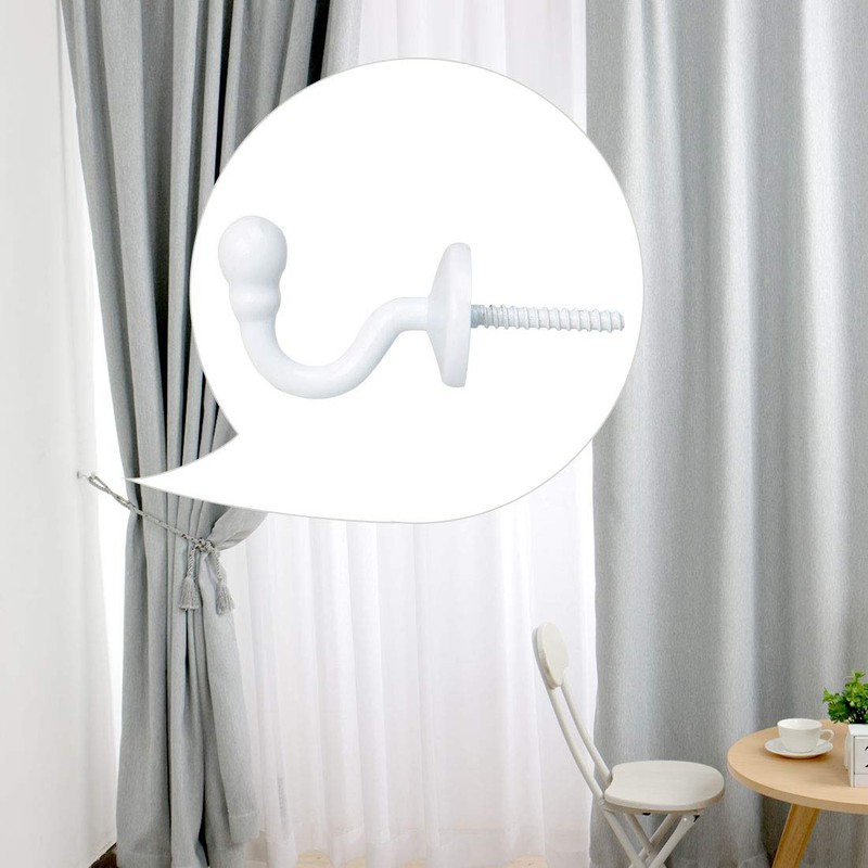 sourcing map 2pcs Curtain Tieback Hooks, Stainless Steel Tassel Curtain