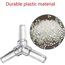 3-Way Control Lever Valve Distributor Splitter for Aquarium, 5Pcs Transparent, Tubing Connector Hose Fittings for Pumps and Filters