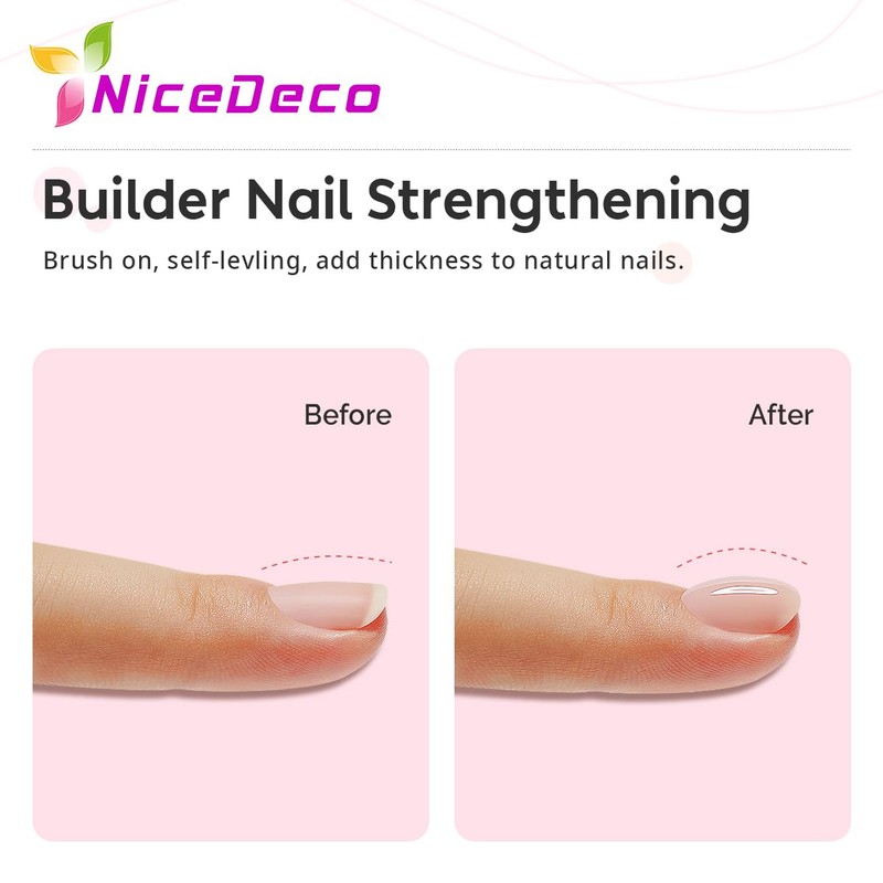 Nicedeco Hema Free Rubber Base Gel for Nails Cruelty Free