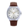 COMTEX Men's Watch Classic Business Brown Belt White Dial with