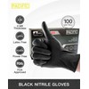 PACIFIC PPE 4 mil Black Nitrile Disposable Gloves, Food-Safe, Latex-Free,