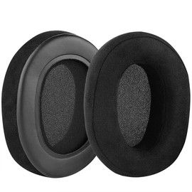 Geekria Comfort Micro Suede Replacement Ear Pads Compatible with Audio-Technica ATH M50, M50X, M50S, M50cwh, M50xBT2, M45, M35, M30, M20 Headphones Ear Pads, Ear Pads Replacement Parts (Black)