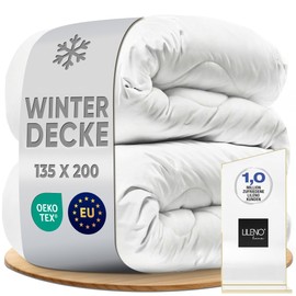 LILENO HOME Premium Winter Duvet 135 x 200 cm (Set of 1), Washable at 95°C, Sanitised and Oeko-Tex Blanket, 135 x 200 cm, Allergy-Friendly, Low Noise and Cloud-Soft, Microfibre Blanket Winter Made in EU