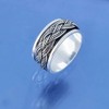 Treasure Bay MENS 10MM Wide Celtic Knot Braid 925 Sterling