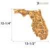 Totally Bamboo Destination Florida State Shaped Serving and Cutting Board,