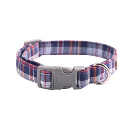 Lionet Paws Dog and Cat Collar with Bowtie Grid Collar Plastic Buckle Light Adjustable Collars for Small Medium Large Dogs