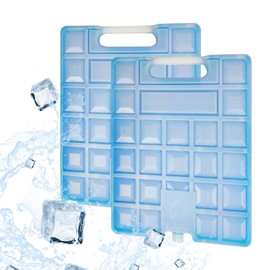 WORLD-BIO Large Reusable Freezer Ice Pack for Lunch Boxes, Coolers, Picnics, Camping, Fishing - 10 x 7.9 x 1.2 Inch